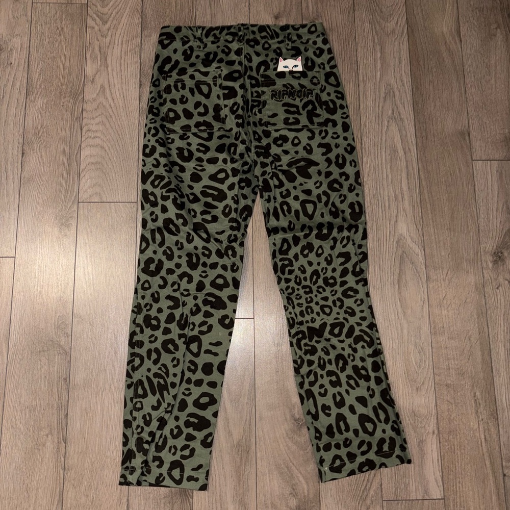 Ripndip Olive and Black leopard Patterned Pants